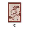 Pintura decorativa de bambú antiguo francés para sala de estar, sofá vintage, fondo, pared, suelo, gran pintura colgante, mural color crema