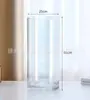 Jarrón Grande Recto de Vidrio Transparente, Estilo Minimalista de Gama Alta, Venta al por Mayor de Lujo Ligero, Decoración Hidropónica de Flores de Pie para Sala de Estar