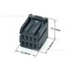 Conector de Chicote Elétrico Automotivo Pbt Preto 8 Furos Cadillac Carcaça Plástica Macho e Fêmea Atacado