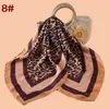 Nuevo Pañuelo Cuadrado para Mujer de 70 cm con Estampado de Leopardo Rayado Salvaje, Pañuelo de Seda, Chifón Satinado, Pañuelo de Fábrica Fuente Mayorista
