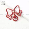 Llavero de Moño Pintado de Colores Broche de Resorte Clip para Perro Accesorios DIY Colgante Cadena para Teléfono Clip para Bolsa Regalo de Graduación