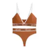 Comercio Exterior Sexy Francés Triángulo Taza Tanga Conjunto Ropa Interior Cómoda Elástico Alto Hilo de Algodón Transpirable Sujetador Tanga