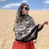 Black Elephant protetor solar xale feminino verão fino viagem cachecol deserto cachecol estilo étnico cachecol beira-mar