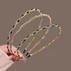Diadema fina sencilla con pedrería, alta gama hecha a mano, pasador ultra-fairy versátil, diadema fina de borde vintage para salir, accesorio para el cabello