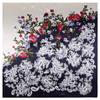 Lenço de seda Mai Tong 90cm * 90cm nova combinação de cores flor de caju lenço quadrado grande feminino de seda sintética
