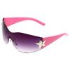 Nuevas gafas de sol de una pieza sin montura transfronterizas, tendencia europea y americana, gafas de sol curvas de moda para montar al aire libre, venta al por mayor