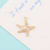 Accesorios de joyería hechos a mano de bricolaje, aleación, perla, concha, estrella de mar, colgante, pendientes, pulsera, llavero, material