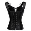 Body sexy de cuero con cremallera, fruncido, ajustado, hueco en el abdomen, corsé de Palacio, fabricantes, venta al por mayor