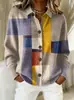 Cárdigan de Punto con Solapas Transfronterizo Europeo y Americano para Mujer, Ropa de Otoño e Invierno, Estilo Holgado Relajado, Suave y Esponjoso, Chaqueta Suéter Anti-pilling