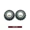 Estilo Chanel botão vintage metal oca- out borda da corrente pérola botão camisola camisola mão- costurado fivela grande quantidade e excelente preço