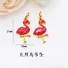 Cobre Puro Esmalte Cloisonné Unicórnio Peixe Pequeno Flamingo Pingente Pulseira DIY Corda Trançada Acessórios para Roupas