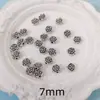 Liga Xizang Contas Prateadas Contas Xingshi Fu Contas para Flores Pequenas Acessórios DIY Contas Feitas à Mão Acessórios para Pulseira de Jogo para Contas Espalhadas
