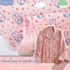 Tecido Base de Crepe de Gaze de Algodão Tingido Estampado Personalizado Gaze Crepe Impressão Digital Toalha de Babá Envoltório