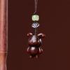 Oso Payaso Dibujo Animado Lindo Amuleto para Teléfono Accesorio Llavero Colgante Madera Regalo Palo de Rosa Madera Arcoíris
