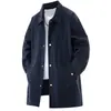 Jaqueta Corta-Vento Masculina NASA ABOUT Oversized, nova coleção primavera/outono 2026, plus size, casual, modelagem solta, jaqueta de trabalho de comprimento médio