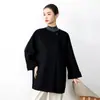 Nuevo Estilo Coreano Otoño e Invierno Estilo Perezoso Abrigo 100% Lana Moda Cinturón Gris Adelgazante Abrigo de Lana Doble Cara