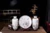 Conjunto de Vaso Três Peças de Cerâmica Jingdezhen Personalizado, Gabinete de TV Estilo Chinês, Decoração de Entrada, Enfeites Estilo Nacional, Presente de Inauguração