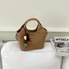 Bolso de tejido de alta gama de nicho para mujer, nuevo bolso cruzado versátil de moda 2026, bolso de mano exquisito, bolso tipo cubo