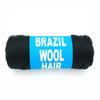 Exclusivo transfronterizo para Amazon Peluca africana lana negro trenzado trenza sucia polipropileno cabello lana brasileña