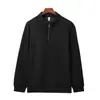 Sudadera Gruesa y Cálida para Hombre con Media Cremallera y Cuello Alto, Manga Larga Casual, Ideal para Otoño e Invierno y Viajes al Trabajo