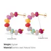 Brincos, Pulseiras, Colares Irregulares Coloridos com Contas de Novo Estilo Transfronteiriços, Conjunto de Aço Inoxidável Estilo Feriado Dopamina Leve Luxo
