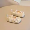 Sapatos de princesa para meninas, sapatos de couro estilosos, sapatos de sola fina, novos sapatos para bebê da primavera de 2026, sapatos macios de sola para bebês que estão aprendendo a andar