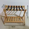 Prateleira de Armazenamento Dobrável para Casa, Prateleira de Armazenamento de Bagagem para Hotel, Porta-Bagagem de Bambu de Camada Dupla