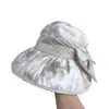 Chapéu de Pescador Fashion com Estampa Colorida e Laço Grande para Mulheres, Chapéu Balde Versátil Casual de Verão para Proteção Solar, Chapéu de Tecido para Proteção Solar em Férias