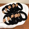 Simples Alta Elástica Sem Costura Urso Corda De Cabelo Banda De Borracha Das Mulheres Faixa De Cabelo Durável Alta Cavalinha Headwear Cabelo Corda Capa De Couro