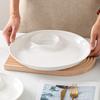 Plato para Frutas Dieléctrico Hogar Sala de Estar Mesa de Café Plato de Cerámica Lujo Ligero Plato para Snacks Frutos Secos Plato de Frutas Año Nuevo Plato para Frutas Plato de Cena
