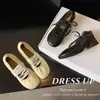 Zapatos de charol para mujer, Mary Jane, punta redonda, con cordones, tacón grueso, cabeza de mango, de cuero pequeño, corte bajo