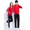 Traje Deportivo Rojo para Caminar para Hombres Danzaor de Plaza de Jiamusi Tres Rayas Fitness Running Ropa Casual Grupo