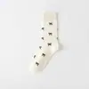 Nuevos calcetines de tubo para mujer 2024 con lazo, calcetines de tubo para primavera y otoño, calcetines para mujer de estilo británico, calcetines lindos combinables, calcetines de algodón