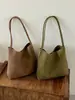 Bolsa vintage de trama grande capacidade estilo despojado 2026 nova outono e inverno ins versátil para trabalho ombro axila bolsa balde