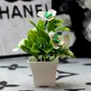 Plantas en Maceta de Plástico con Perlas Simuladas, Decoración Creativa para Plantas del Hogar, Plantas Verdes, Paisajes de Interior y Exterior, Adornos de Flores Artificiales en Maceta