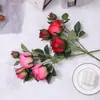 Flores Artificiales Estilo Escandinavo Pastoral Rosas Flores Falsas Peonías Flores de Seda Decoración de Mesa de Comedor Mesa de Café en Casa Decoración de Fondo de Boda