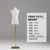 Mannequin Feminino de Meio Corpo com Cobertura de Tecido, Adereço de Exibição com Membros Móveis para Vitrine de Loja de Roupas