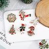 Broche Serie Navideña Joyería Muñeco de Nieve Navideño alce insignia de diamante abrigo abrigo estilo para hombres y mujeres Ramillete Navideño