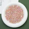 Ding Yi 10 mm Luna Fría Doble Color Arena Diamantada Brillo Fino Perlas de Resina Galvanizada de Alto Brillo Perlas Sueltas Perlas en Hilo Joyería DIY