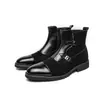 Botas de cuero para hombre de estilo británico, de punta fina, caña alta, retro, adecuadas para otoño e invierno, para uso de negocios y casual, zapatos de cuero de caña alta de moda