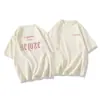 Camiseta Estampada Manga Curta Estilo Coreano para Mulheres, Moda Estudantil Ins, Retrô Americano, Top Soltinho de Comprimento Médio, Tendência