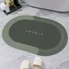 Alfombrilla de Baño de Tierra de Diatomeas Más Vendida Transfronteriza, Diseño Geométrico Simple, Absorbente de Agua, Secado Rápido, Antideslizante, para Entrada de Baño del Hogar