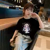 Camiseta de Manga Corta de Algodón Puro para Niñas Ropa de Verano Dulce Nuevo Estilo Top Delgado Elegante para Niñas Pequeñas y Medianas y Bebés Camiseta de Moda Genial para Niñas