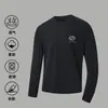 Camiseta de Manga Longa Outono Tamanho Grande Camiseta Básica Masculina Gola Redonda Simples Solta Top t Estilo Coreano Ins Camiseta Estampada