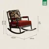 Mecedora de Madera Maciza, Sillón Sofá Estilo Antiguo, Silla para Descanso en Balcón de Casa, Silla Reclinable y para Dormir, Sillón Perezoso con Reposabrazos