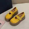 Sapatos Birkenstock de sola grossa femininos 2026 nova primavera altura da plataforma aumento de altura petite retrô sapatos de couro versáteis Birkenstock mocassins