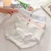 Ropa interior dulce y sencilla para niñas, de tiro medio, cómoda, transpirable, de algodón puro, calzones para niñas