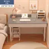 Mesa para quarto de menina com gavetas, mesa simples para maquiagem e estudo para uso doméstico de estudante, mesa de computador para escritório para moradia para alugar