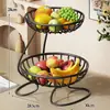 Bandeja de frutas para uso doméstico, cesta de frutas de mesa para sala de estar, estante de almacenamiento multicapa para bocadillos y frutas secas