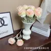 Flores de Peônia Artificiais para Sala de Estar de Casa Decoração de Alto Padrão Arte Floral para Interior Decoração de Mesa de Hotel Arranjo de Flores Flores de Lótus Artificiais